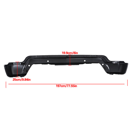 Findmall Black Steel Front Bumper Face Bar with Parking Sensor Holes Replacement for 2022-2024 Chevrolet Silverado 1500