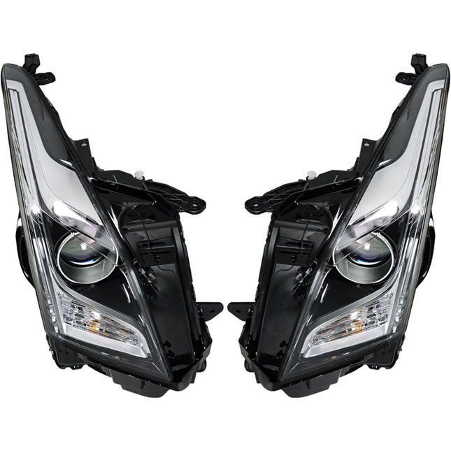 Findmall Headlight Headlamp Assembly Halogen Driver and Passenger Side Replacement for ATS 2013 2014 2015 2016 2017 2018 Replacement for GM2502384 GM2503384 Left LH Right RH
