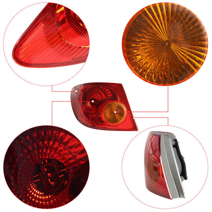 Findmall Outer Tail Light Assembly for 2005-2008 Toyota Corolla, Left or Right Side