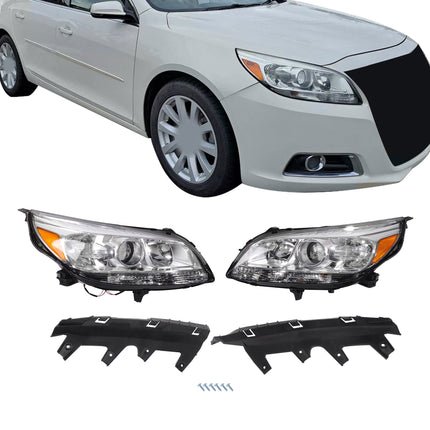 Findmall Headlight Assembly Pair Replacement for Malibu 2013-2015