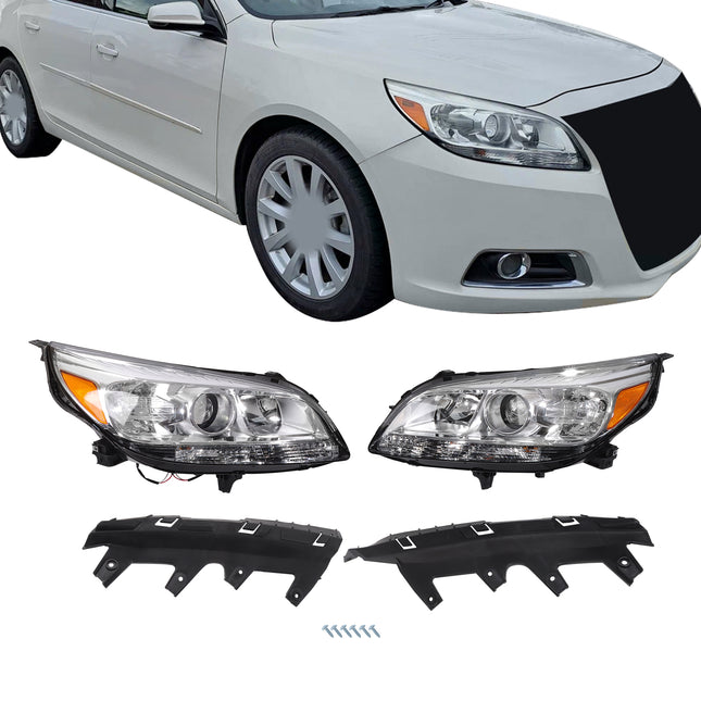 Findmall Headlight Assembly Pair Replacement for Malibu 2013-2015