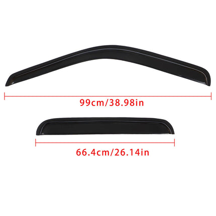 Findmall Side Window Visor Vent Rain Guard Deflector Replacement for 1999-2016 F250 F350 F450 F550 Super Duty Crew Cab