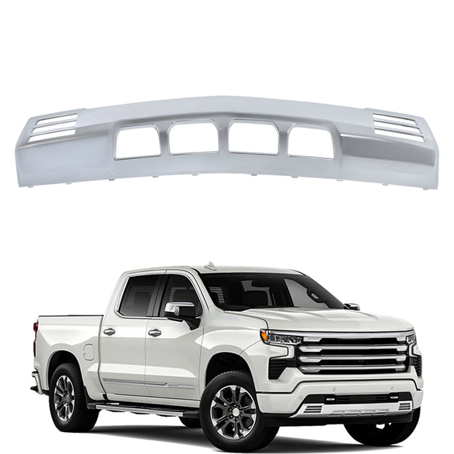 Findmall Front Bumper Lower Valance Skid Plate Chrome Plastic for 2022‑2023 Chevrolet Silverado 1500 Front, Replaces 84878992