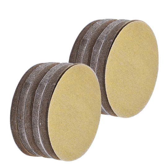 findmall Hook Loop Pads Sanding Disc 5-Inch NO-Hole 100Pcs Aluminum Oxide Round Flocking Sandpaper for Sanding Grinder Polishing Accessories (60 80 120 180 240 320) Grit (120grit)