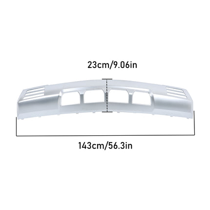 Front Bumper Lower Valance Skid Plate Matte Chrome Plastic Replacement for Silverado 1500 2022-2023 84878970