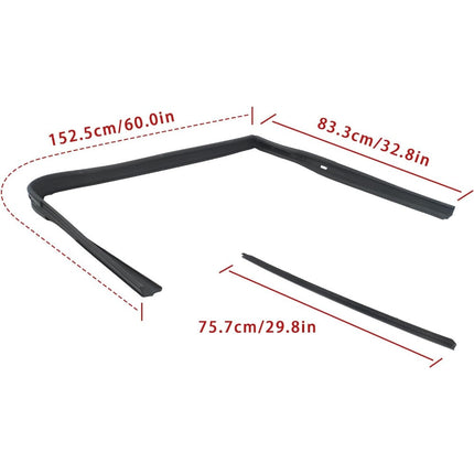 Findmall Window Sweep & Run Channel Weatherstrip Kit for Chevrolet S10 & GMC S15, 6-Piece