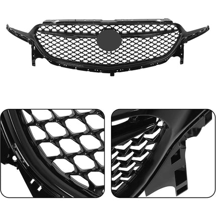 Findmall Glossy Black Honeycomb Front Bumper Radiator Grille Replacement for Enclave 2018-2021 84739634