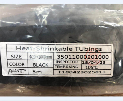 eTekGo X-Tube Heat Shrink Wrap Tubing 39"&64" Lengths for Rod Grips-5 Color 14 Sizes (Black, Diamter：20mm; Length：39)