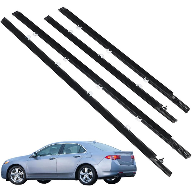 Findmall Chrome Window Weatherstrip Kit for Acura TSX Sedan, 4-Piece