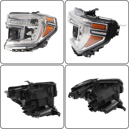 Findmall Headlight Assembly for 2019–2021 GMC Sierra Front Left Driver Side, Replaces 84772475