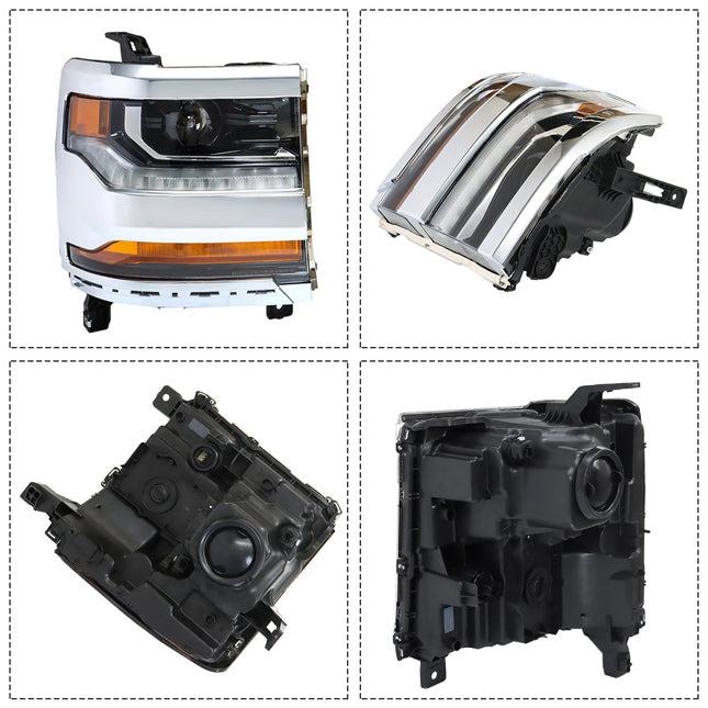 Findmall Headlight Assembly Replacement for Silverado 1500 Right RH