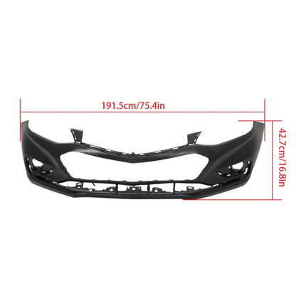 Findmall Front Bumper Cover Replacement for 2016-2018 Chevry Cruze Sedan