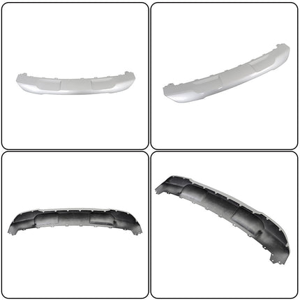 Findmall Front Bumper Lower Valance for 2016‑2017 Ford Explorer, Glossy Silver Plastic, Replacement for FB5Z8419APTM and FO1095262