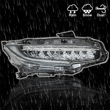 Findmall Headlight Assembly for 2016 Honda Civic Front Right Passenger Side, Replaces HO2503176