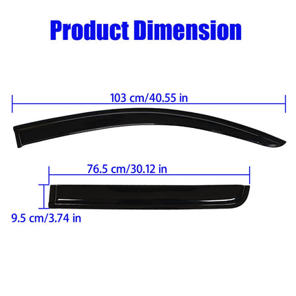 Findmall Side Window Visors Rain Guard Wind Vent Shade Deflector Replacement for 2015-2020 Colorado