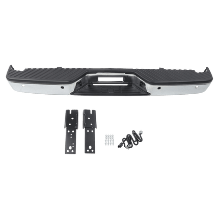 Findmall Chrome Rear Step Bumper for 2004-2015 Nissan Titan, NI1103111
