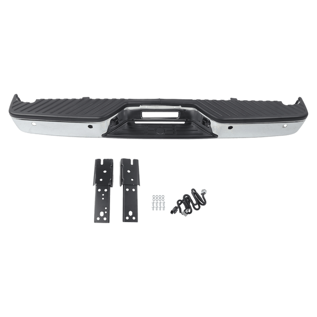 Findmall Chrome Rear Step Bumper for 2004-2015 Nissan Titan, NI1103111