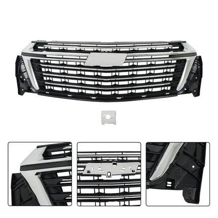 Findmall Front Upper Grille with Chrome Hood Trim Surround Replacement for Traverse 2022-2023