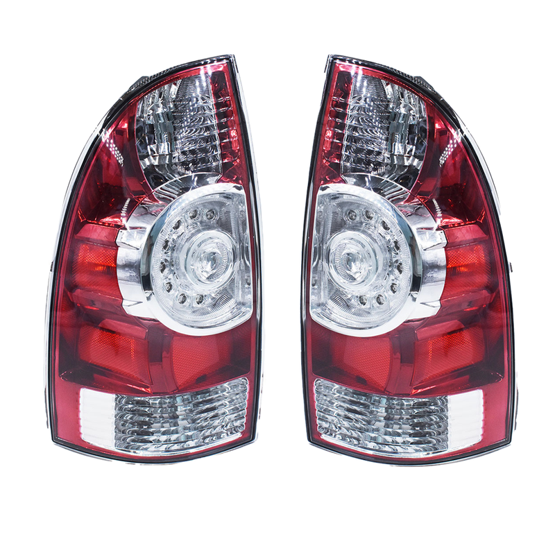 Findmall Tail Light Assembly for 2005-2015 Toyota Tacoma, Chrome Housing, Left or Right Side