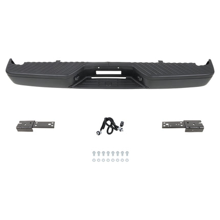 Findmall Black Rear Step Bumper for 2004-2015 Nissan Titan, NI1103117
