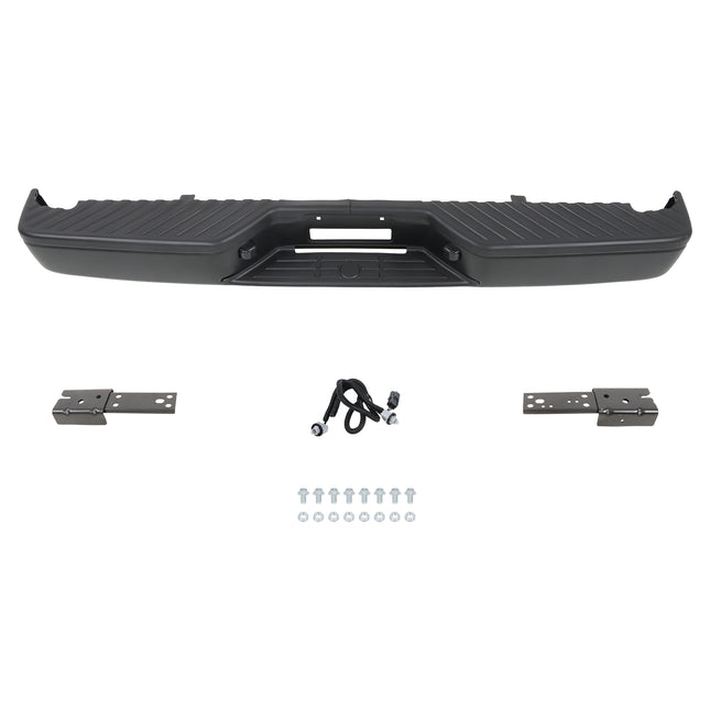 Findmall Black Rear Step Bumper for 2004-2015 Nissan Titan, NI1103117