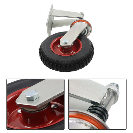 Findmall 1 Pack 8" Heavy Duty Spring Loaded Swivel Gate Wheel with 600 LBS Load Capacity, Metal & Wooden Gate Caster Wheel for Driveway Gates, Farm Fences & Yard Gates
