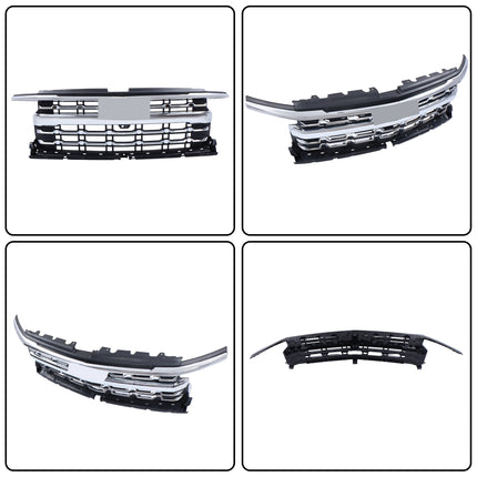 Findmall Chrome Front Upper Grille Replacement for Silverado 1500 LTZ 2022-2024