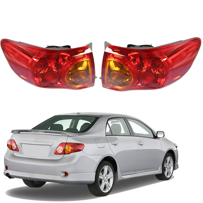 Findmall Outer Tail Light Assembly for 2009-2010 Toyota Corolla, Left, Right or Pair