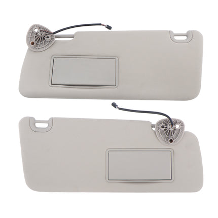 Findmall Sun Visor Gray with Lights and Mirror Replacement for Ram 1500 2500 3500 Pickup 4-Door 2013-2018