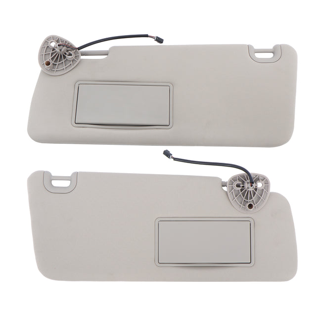 Findmall Sun Visor Gray with Lights and Mirror Replacement for Ram 1500 2500 3500 Pickup 4-Door 2013-2018