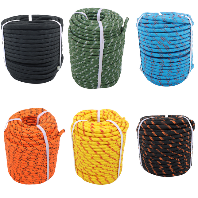 Findmall 1/2in x 150FT / 200FT 48 Strands Polyester Braided Rope, Heavy Duty Bull Rope for Arborist Tree Work, Pulling & Rigging