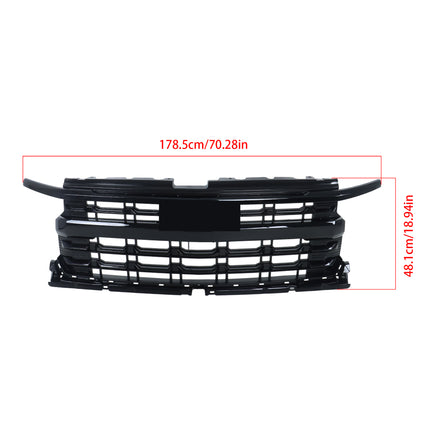 Findmall Glossy Black Front Upper Bumper Grille Replacement for Silverado 2022-2024