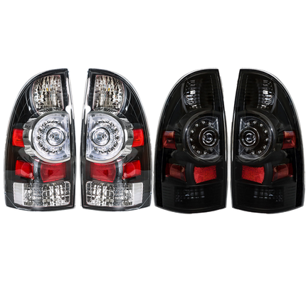 Findmall Tail Light Assembly Pair for 2005-2015 Toyota Tacoma, Clear or Black Lens