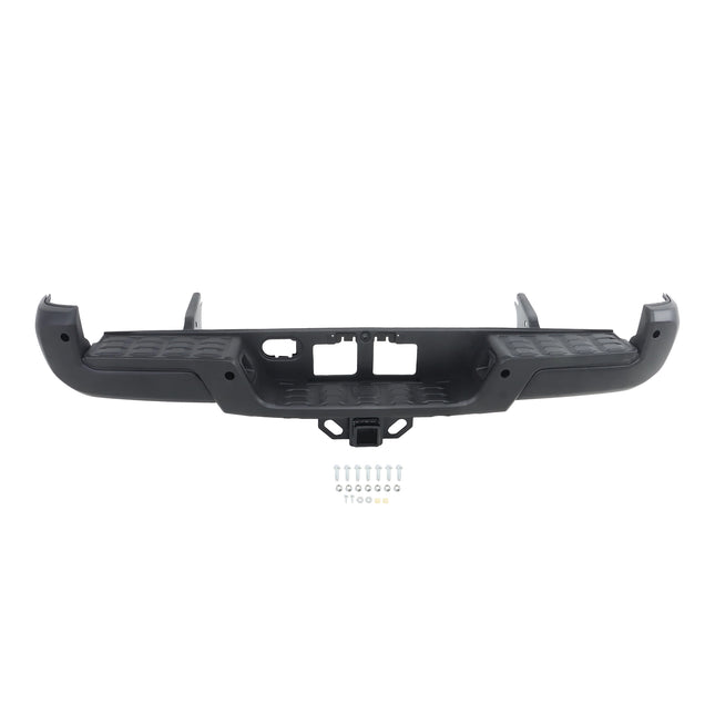 Findmall Black Rear Step Bumper for 2016-2023 Toyota Tacoma, TO1103134