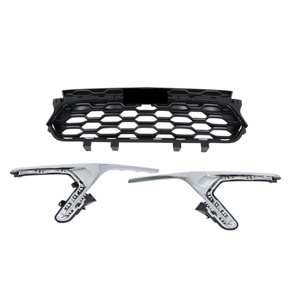 Findmall Front Bumper Center Mesh Grille and Chrome Trim Cover Kit Replacement for Trax 2023-2024