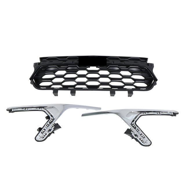 Findmall Front Bumper Center Mesh Grille and Chrome Trim Cover Kit Replacement for Trax 2023-2024