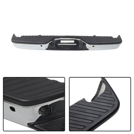 Findmall Chrome Rear Step Bumper for 2004-2015 Nissan Titan, NI1103111