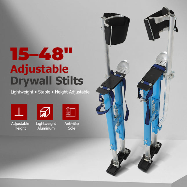 findmall 15–48 Inch Adjustable Drywall Stilts – Aluminum Tool Stilts for Painting, Drywall Installation & Cleaning