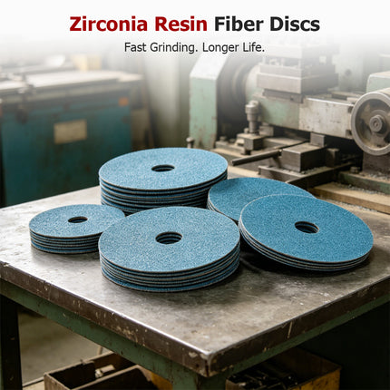 findmall 25-Pack Zirconia Resin Fiber Grinding & Sanding Discs – 5"/7"/4.5" x 7/8", 24/36/60 Grit