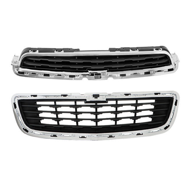 Findmall 2-Piece Chrome Front Upper and Lower Grille Set Replacement for Trax 2014-2016
