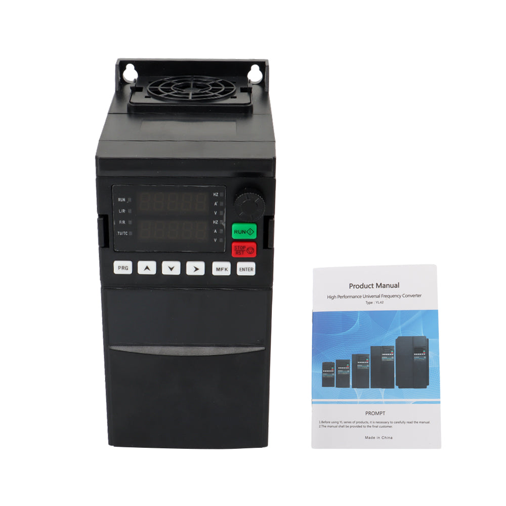 findmall Frequency Converter 1.5KW 2HP 220V 1/3 Phase to 3 Phase Variable Frequency Drive for Motor Speed Control