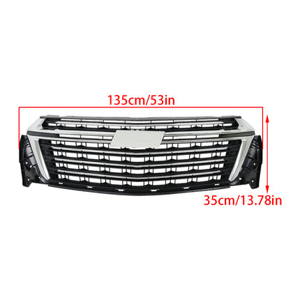 Findmall Front Upper Grille with Chrome Hood Trim Surround Replacement for Traverse 2022-2023