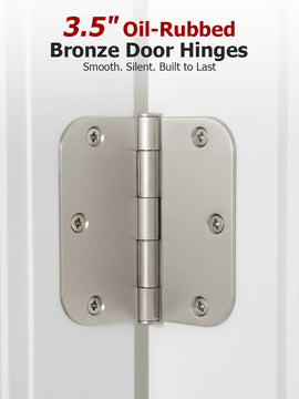 findmall 3.5 Inch Door Hinges- Oil Rubbed Bronze, 5/8