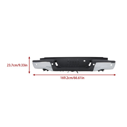 Findmall Chrome Rear Step Bumper for 2019-2023 Ford Ranger, FO1103231