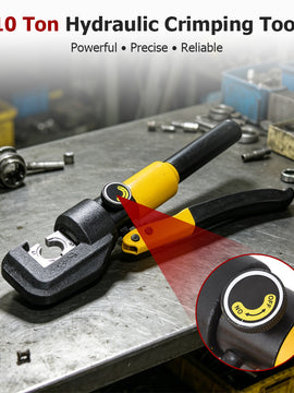 findmall 10 Ton Hydraulic Crimping Tool – Heavy Duty Wire & Battery Cable Lug Terminal Crimper