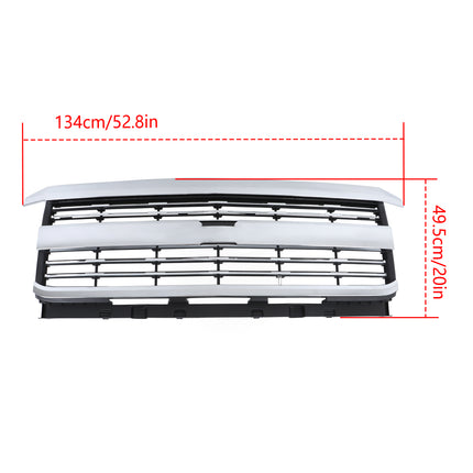 Findmall Chrome Front Grille Replacement for Silverado 2500 HD and 3500 HD 2015-2019