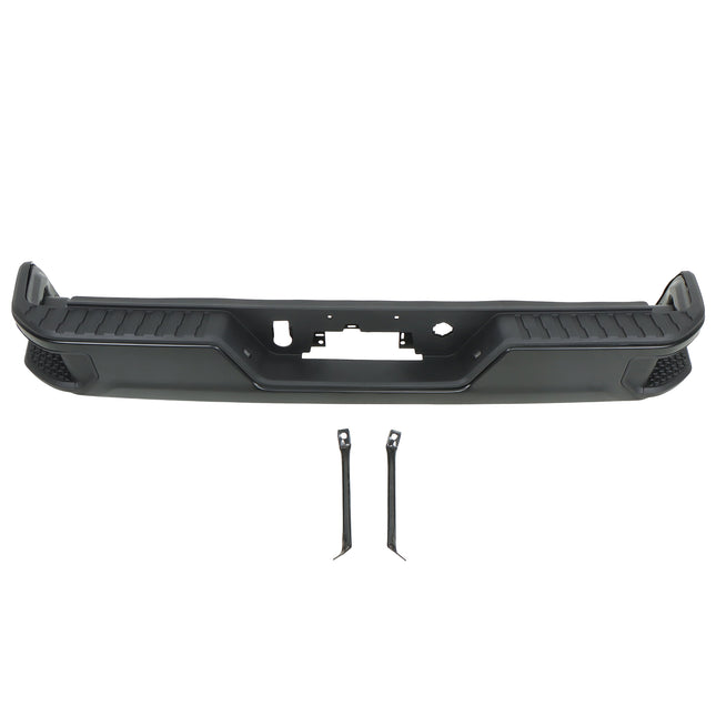 Findmall Black Rear Step Bumper for 2020-2025 Chevrolet Silverado and GMC Sierra 2500/3500 HD, Without Sensor Holes, GM1103212