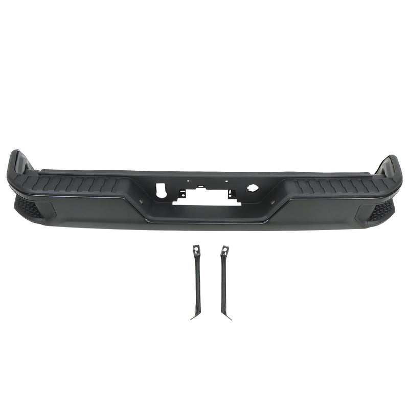 Findmall Black Rear Step Bumper for 2020-2025 Chevrolet Silverado and GMC Sierra 2500/3500 HD, Without Sensor Holes, GM1103212