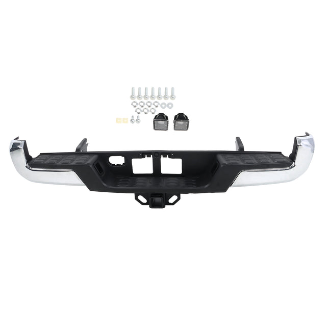 Findmall Chrome Rear Step Bumper for 2016-2023 Toyota Tacoma, TO1103129