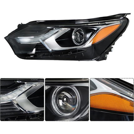 Findmall Driver Side Headlights Assembly HID with DRL Replacement for Equinox 2018-2021 Housing Black Lamp LH 1PC 84818199 GM2502470